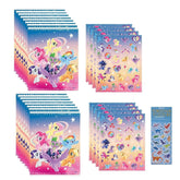 Unique My Little Pony Birthday Party Supplies Favor Bundle Pack includes 16 Plastic Loot Bags, 8 Sticker Sheets, 1 Dinosaur Sticker Sheet