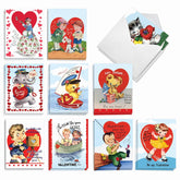 - 20 Assorted Boxed Valentine'S Day Note Cards With Envelopes (4 X 5.12 Inch) - Vintage Kids Am8987Vdg-B2X10