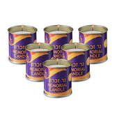 1 Day Yahrzeit Memorial Candles - 6 Pack For Ner Neshama, Yom Kippur, Yizkor - Unscented Paraffin Wax 24 Hour Candle In Tin Cup Holder