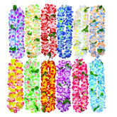 12 Counts Hawaiian Leis For Luau Party Supplies, Tropical Flower Lei Decorations, Premium Artificial Leis For Wedding, Graduation, Beach & Birthday Party Favors