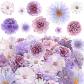 100 Pcs Fake Flower Heads For Crafts Mini Flower Heads Faux Rose Artificial Daisy Blossom Decorative Flowers For Home Bride Bridesmaid Wedding Centerpieces, 2-7 Cm(Purple)