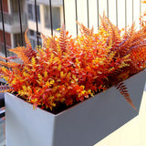 18Pcs Artificial Fall Flowers Mums Plants For Outdoor Autumn Decoration Uv Resistant Bulk Fake Fall Plastic Flowers Faux Boston Fern Eucalyptus Plant For Garden Patio Window Box Pot Indoor Home Decor