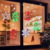 6 Pcs Christmas Window Lights Battery Operated Christmas Indoor Window Lights Decor With Suction Cup Bell Elk Santa Clau