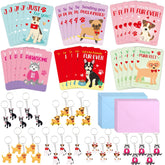 30 Pack Valentines Cards Classroom Kids Dogs Puppy Valentines Day Cards With Keychains Valentine Gift Set Exchange Boys Girls Goody Bag Favors