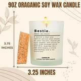 Bestie Definition Candle | Comes In Gift Box | 8Oz Luxury Candle Soy Wax Vanilla Blend | Unique Gift For Bff, Best Friend, Bestie, Girlfriend | 40+ Hours Burn Time