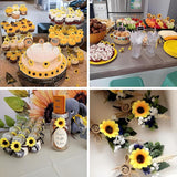 50Pcs Mini Sunflower Flower Heads, Artificial Fabric Flowers For Wreaths Wedding Bouquets Home Decor