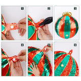 6 Christmas Foil Balloons, Christmas Balloons Set With Hanging Ball Christmas Cane Christmas Tree Balloons Ribbon Straw Christmas Decorations For Birthday Festival Candy Theme Party, 3 Styles