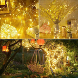 4 Pack Battery Operated Fairy Lights 80FT 240 LED Warm White String Lights with Remote Timer 8 Modes Waterproof for Bedroom Wedding Decor