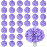 Purple Hydrangea Artificial Flowers Bulk 36Pcs Silk Flowers With Stems Fake Hydrangeas Arrangement Perfect For Weddings,Centerpieces,Party,Home,Festival Decorations