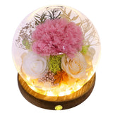 Long-Lasting Real Flowers, Unique Floral Gift For You To Send Love For All Occasions, For Indoor Decoration (Pink Carnation, White & Yellow Roses Arrangement)
