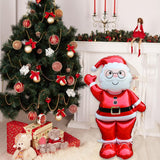 60 In Standing Santa Claus Christmas Balloons, Large Size Foil Balloon For New Year Eve Holiday Festival Birthday Party Decorations (Santa Claus)