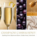 Homelights Scented Candles For Women & Men, 6.7Oz Candle Jars Aromatherapy Single Wick Candle, Ideal For Eclectic Mixed Styles Home Decor And Gifts, Champagne Cassis & Honey