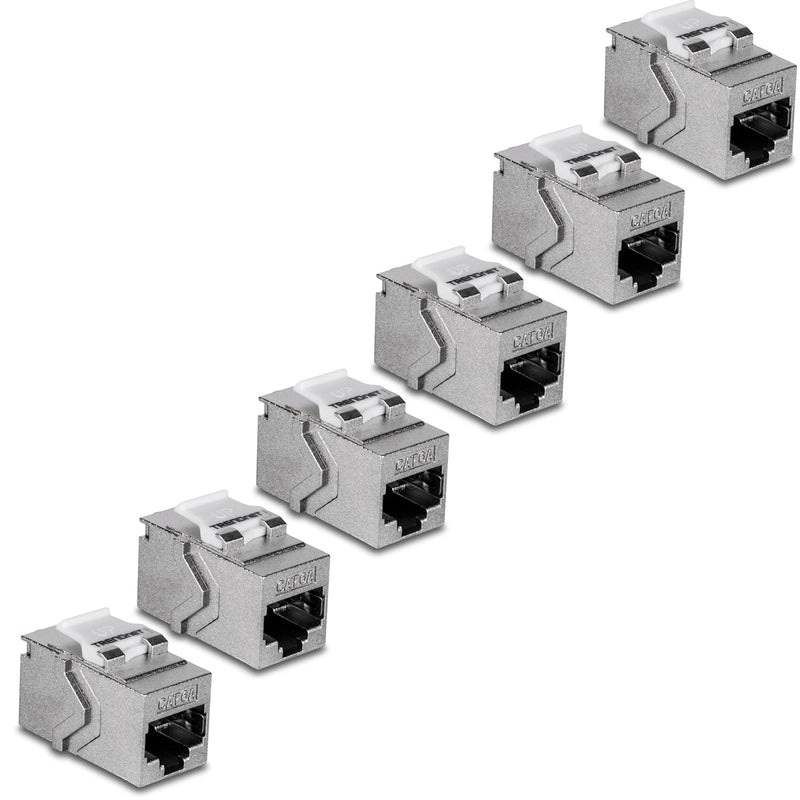 TRENDnet Cat6A RJ45 Keystone Inline Coupler Keystone Jack, 6-Pack, TC-KC06C6A,