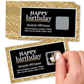 Big Dot of Happiness Adult Happy Birthday - Gold - Birthday Party Game Scratch Off Cards - 22 Count