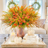 20 Bundles Artificial Fall Flowers Outdoor Uv Resistant Fake Autumn Flowers No Fade Faux Plastic Plants Thanksgiving Garden Window Box Farmhouse Décor