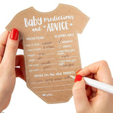 Kate Aspen Baby Predictions for Baby Shower Advice Cards - 50-Count Onesie Shaped Baby Shower Games for Girl or Boy - Gender Neutral Decor, Table Decorations, Activity and Keepsake For New Parents