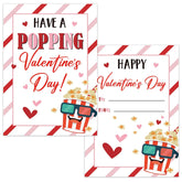 30 Pcs Valentines Gifts Cards For Classroom, Popcorn Cute Valentines Days Cards, Class School Exchange Gift For Girls Boys, Valentine'S Day Greeting Cards Gift Tags Party Favors Supplies-L2