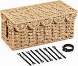 13 Inch Decorative Cable Management Box and Cord Organizer for Home and Living Room