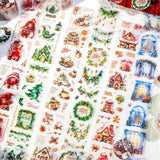 6 Rolls Christmas Washi Tape Set Pet Christmas Tape Stickers For Journaling, Scrapbooking, Decorative Tape For Diy Crafts Supplies Junk Journal Wide Washi Tape (Xmas 2)