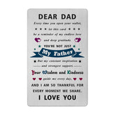 Father‘S Day Gifts For Dad From Daughter Son, Engraved Wallet Card For Day Fathers Day