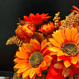 2Pcs Sunflowers Artificial Flowers, Fall Fake Sunflower Bouquet Silk Yellow Flowers For Centerpieces Decor Party Table Gravesites Fall Floral Arrangements Wedding Home Decoration Home Decoration