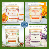 Pet House Candle Plant-Based/Soy - Clean Burning Scented, Long Lasting Pet Odor Candle For Home - Fresh Citrus