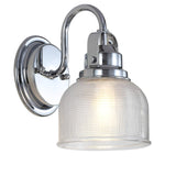 Jyl7407A Virginia 5.75" 1-Light Metal/Glass Led Traditional Classic Vanity Light Modern 2700K Led 4W Bulb Entryway Lobby Kitchen Bathroom Bedroom Living Room Hallway, Chrome