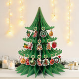 Paper Christmas Tree Honeycomb, Large Christmas Tree with Ornaments Christmas Centerpieces for Tables Home Office Classroom Party Decor