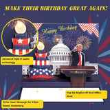 Birthday Card, Talking Donald President Greeting Cards With Real Voice Message & Light For Men And Women, Parents, Couples(Birthday - White House)