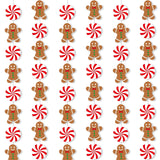 Christmas Candy Gingerbread Garlands 8-Piece Gingerbread Theme Decorations Gingerbread Man Hanging Garlands Xmas Peppermint Party Banner Decor For Xmas Winter Holiday Party Supplies