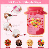 Valentines Day Cards 54 Pack Jars Happy Valentines Mason Jar Cards For Student Classroom Prize Party Favors Exchange Gifts (Candy Not Included)