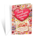 Granddaughter Valentine'S Card, Made In America, Eco-Friendly, Thick Card Stock With Premium Envelope 5In X 7.75In, Packaged In Protective Mailer