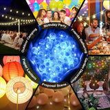 Blue Led Balloon Lights, 100Pcs Mini Round Balls Lights Long Standby Time Flash Ball Lights For Balloon Paper Lantern Le