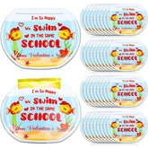 36 Pcs Valentine‘S Day School Of Fish Cards Set Valentines Goldfish Biscuit Fish Snack Cards For Valentines Day Kids Toddler School Classroom Party Favors Gifts