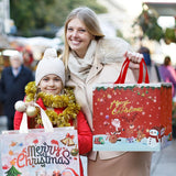 6Pcs Extra Large Christmas Gift Bags, 15.7'' X 14.2''X 5.9'', Christmas Tote Bags With Handles, Non-Woven Reusable Shopping Bag For New Year, Xmas'S Party Supplies Decorations