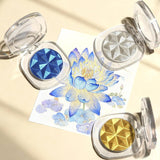 Mini Watercolor Paints Set For Adult Artists, Professional Super Silver Metallic Glitter Solid Watercolors Single Grid Sparkle Pearlescent Shiny Watercolour Painting Set