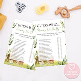 Storybook Guess Who Mommy Or Daddy Game, Baby Shower Game, Pack Of 30 Game Cards, Gender Neutral Boy Or Girl, Fun Baby Game And Activity - Fa59