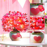 Valentine’S Day Cards, Card With Music And Lights, Tree Of Hearts Bouquet 3D Card For Women Mom Wife