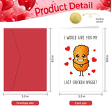 Funny Anniversary Card For Her Him - I Would Give You My Last Chicken Nugget - Cute Food Valentine'S Day Card For Husband Wife Boyfriend Girlfriend