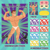 Bridal Shower Bachelorette Party Games Pin The Pants On The Hunk With 42 Stickers For Bridal Shower Engagement Wedding Bachelorette Party Girls Night Party Games