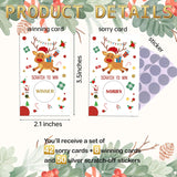 Christmas Scratch Off Game Cards, Christmas Party Game Cards, Reindeer Festive Raffle Games Prizes For Adults Groups, 50 Pcs Xmas Winter Holiday Activities Supplies Decorations -A04