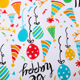 Birthday Wrapping Paper, 3 Mini Roll, 17 Inch X 9.8 Feet, Decorative Happy, Presents And Balloons Design Gift Wrap For Birthday, Party, Holiday, Baby Shower