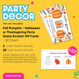 Big Dot of Happiness Fall Pumpkin Scratch Off Game - 22 Count, Ages 3+