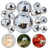 14 Pcs 1.18Inch 1.57Inch 2.36Inch 2.76Inch Disco Ball Cake Decoration Ornaments Reflective Mirror Ball Cake Decoration 70S Disco Themed Party Christmas Tree Decoration