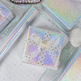 Silver Wrapping Paper Roll, Metallic Holographic Iridescent Star Gift Wrapping Paper, Shiny Silver Star Gift Wrap Paper For Birthday Christmas Wedding Baby Shower Father'S Day, 17Inch×33Feet