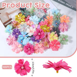 100Pcs Mini Flowers For Crafts Paper Flowers Small Fake Flower Mini Faux Flower Heads Artificial-Flower Heads Silk Daisy-Flower Embellishments 1.5 Inch For Diy Garland Home Wedding Party Decoration