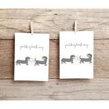 Dachshund Couple Valentine'S Day, Anniversary Greeting Card - 5X7 Inches Modern Cartoon Style