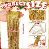 12000 Christmas Icicle Tinsel Gold Red Silver Tinsel For Christmas Tree 19.6" Foil Fringes Shiny Strand Icicle For Holiday Decor Birthday Supplies