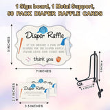 Baseball Theme Sporty Diaper Party Game Set,Dog Party,50 Pcs Diaper Raffle Tickets, 1 Wooden Sign & 1 Iron Stand, Gender Neutral Baby Shower Game Kit Newborn Baby, Party Favor & Supplies - B14