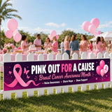Breast Cancer Awareness Month Banner for Outdoor Yard Sign Decor